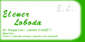 elemer loboda business card